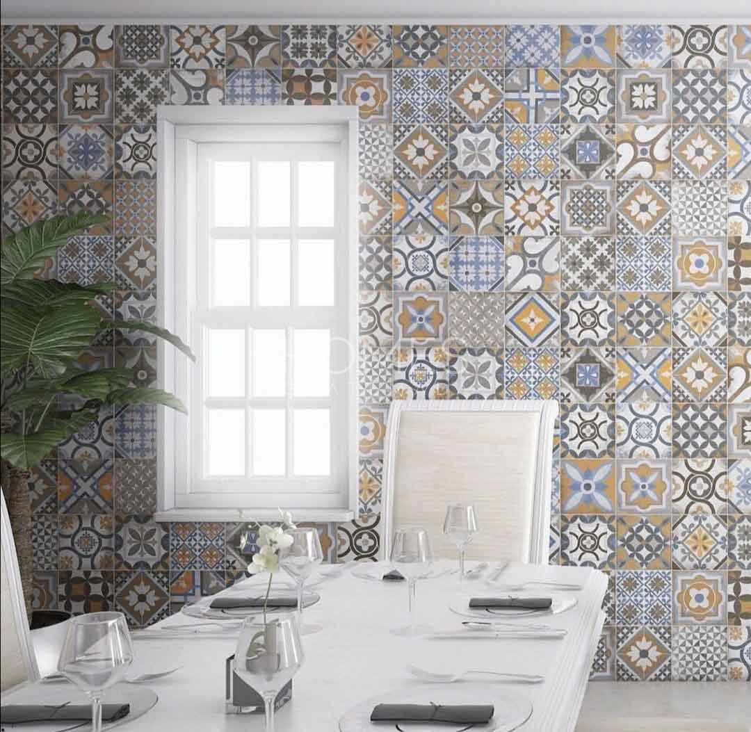 azulejo vintage en comedor width=